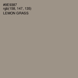 #9E9387 - Lemon Grass Color Image